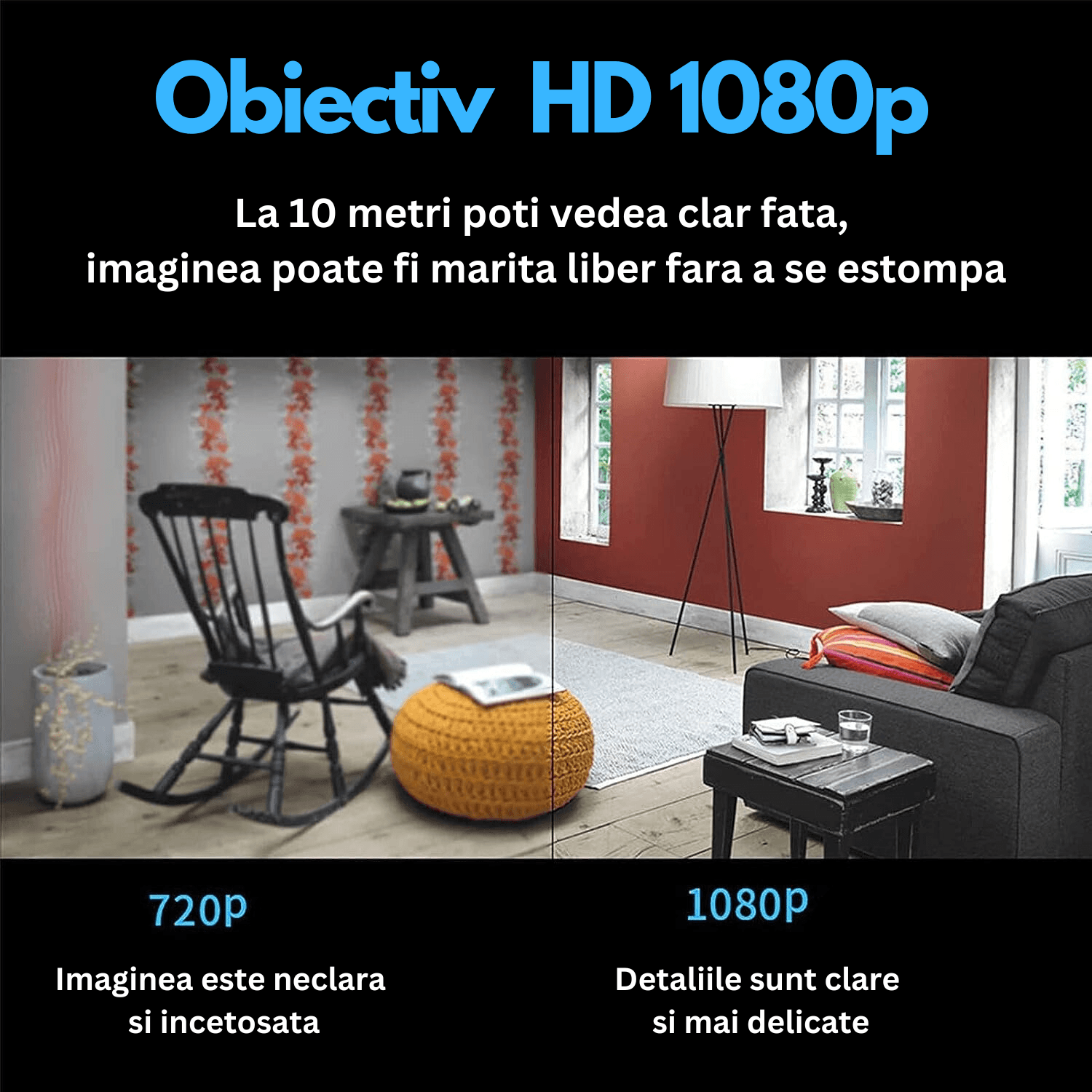 Mini camera ascunsa WiFi, Full HD, night vision, unghi 140° - MR-L10