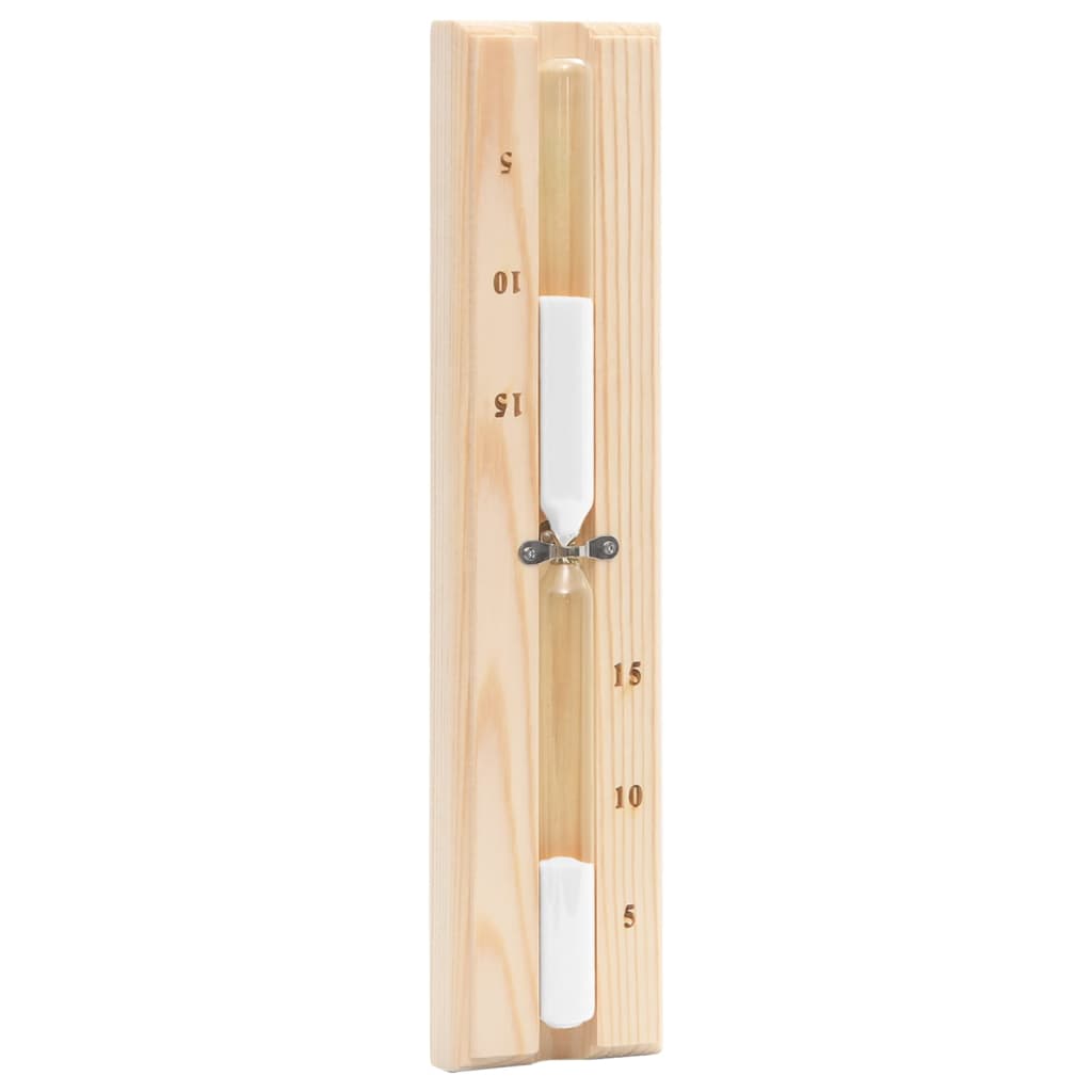 Set 2 in 1 higrotermograf si clepsidra de sauna, lemn masiv pin - 5 | YEO