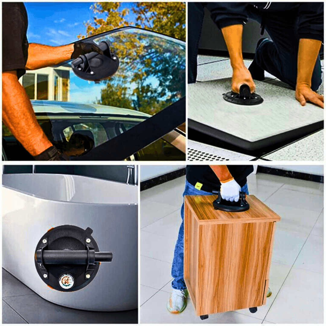Ventuza industriala cu manometru, diametru de 200 mm, pentru transportul de geamuri, marmura si altele, max 200kg — imaginea 2