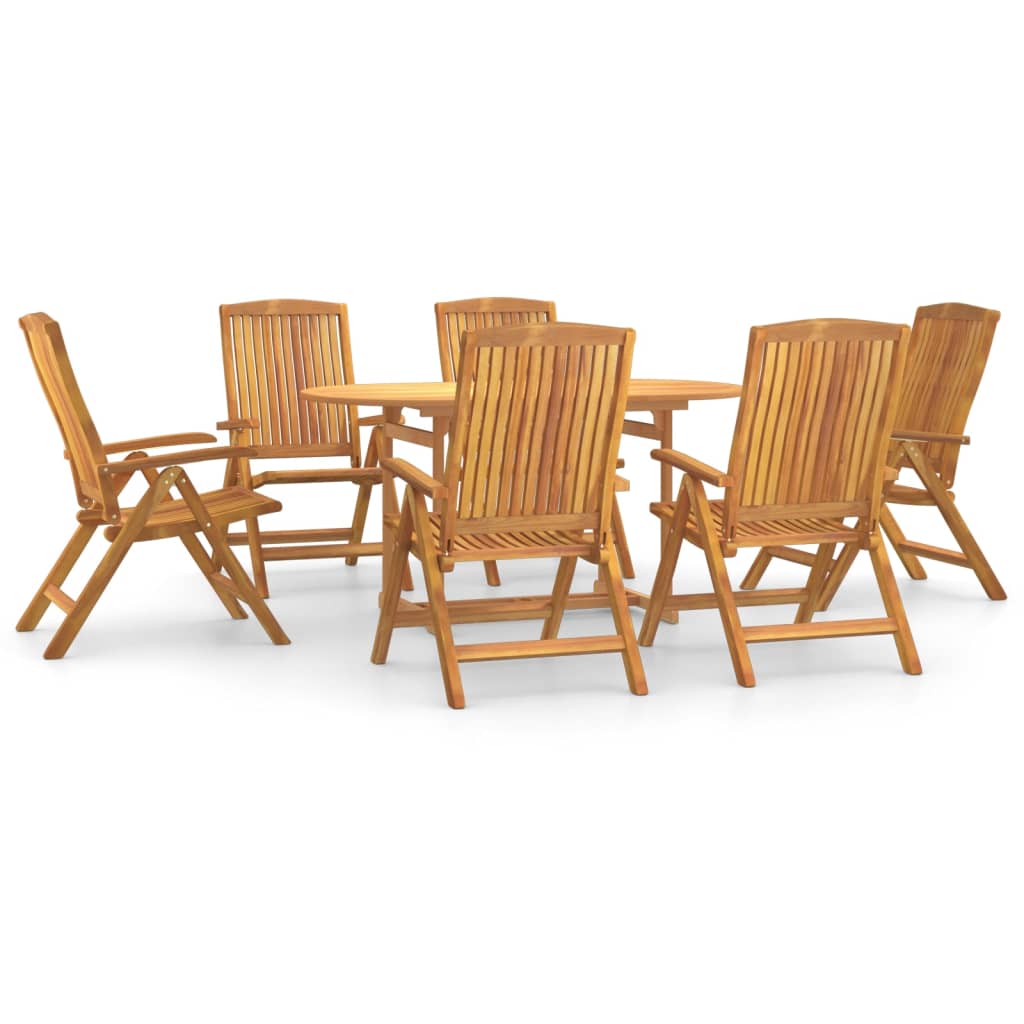 Set mobilier de gradina, 7 piese, lemn masiv de tec