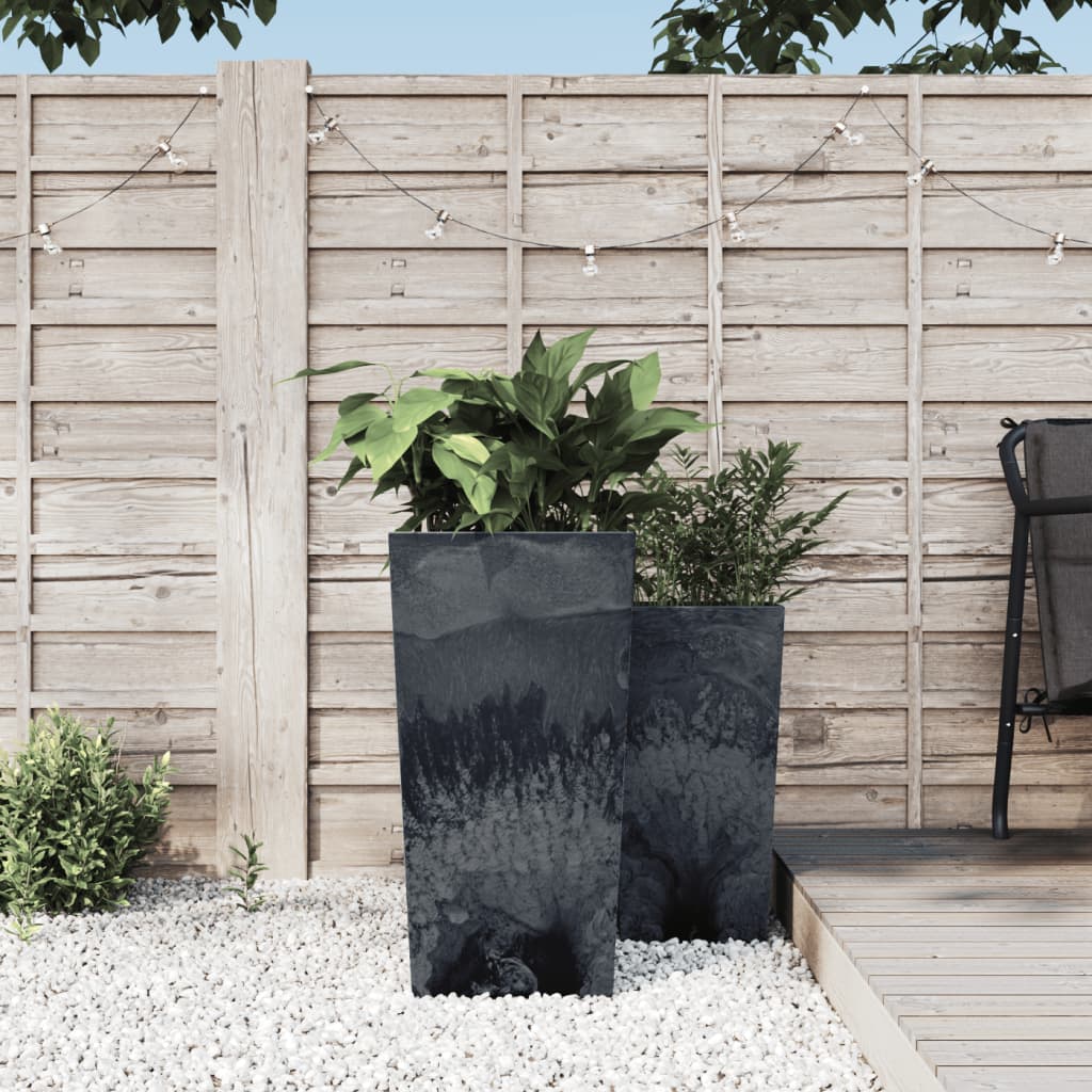 Jardiniera cu interior detasabil, antracit, 21 / 49 L, PP beton — imaginea 2