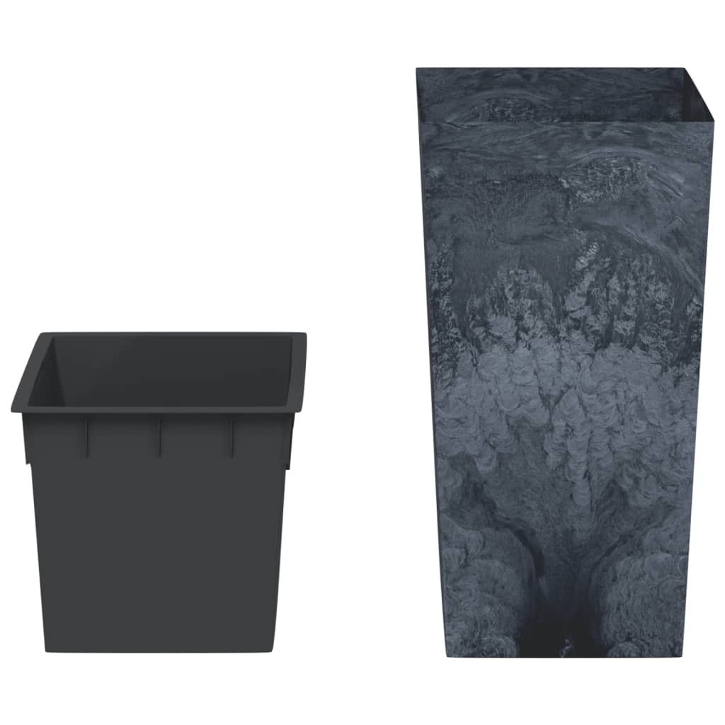 Jardiniera cu interior detasabil, antracit, 21 / 49 L, PP beton — imaginea 3