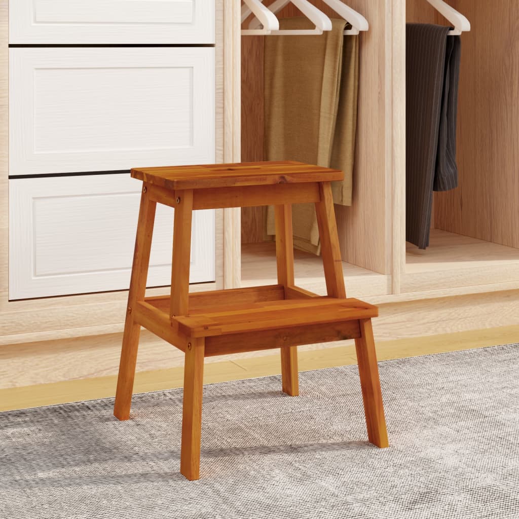 Taburet cu 2 trepte, 40x38x50 cm, lemn masiv de acacia - 2 | YEO