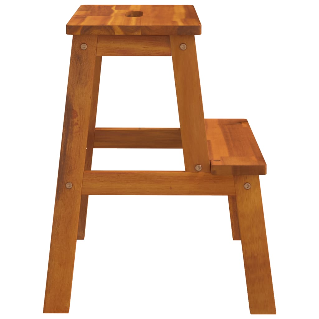 Taburet cu 2 trepte, 40x38x50 cm, lemn masiv de acacia - 4 | YEO