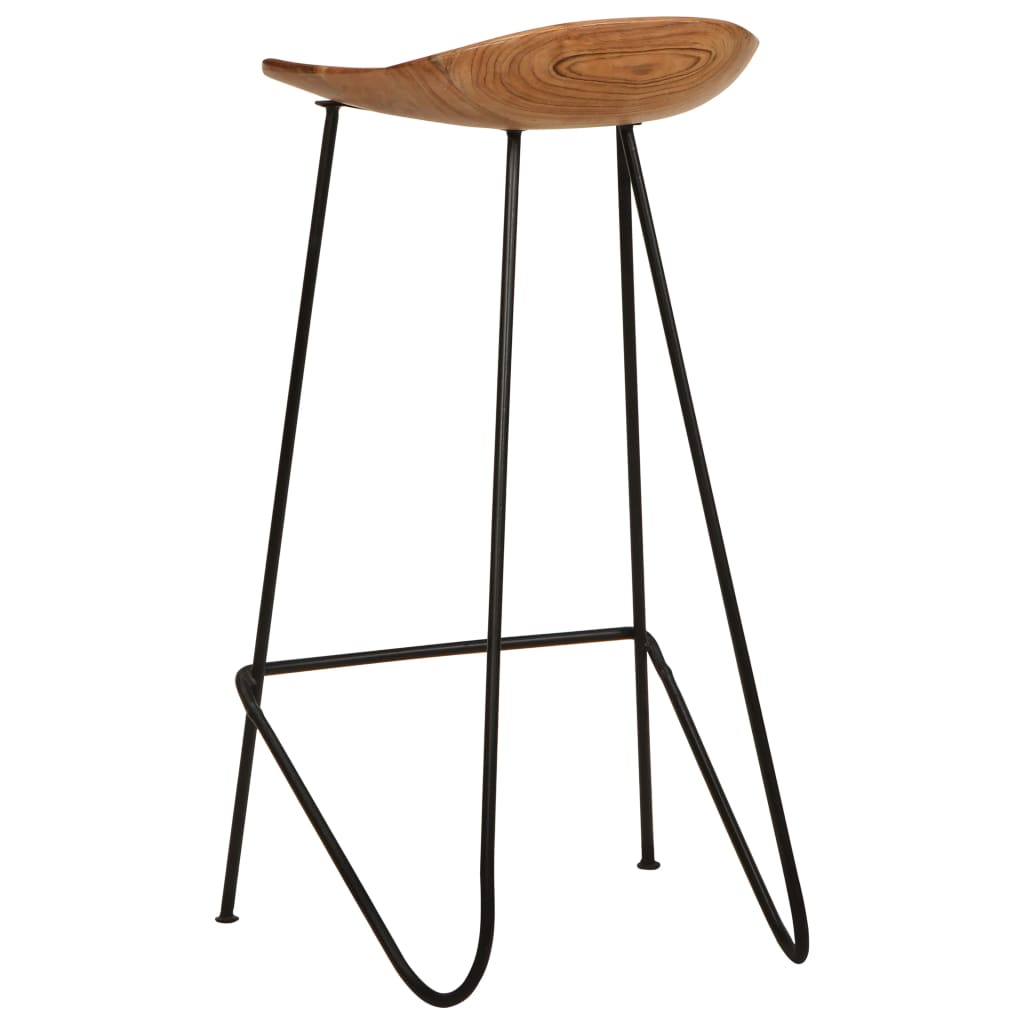 Scaune de bar, 2 buc., lemn masiv de acacia — imaginea 4