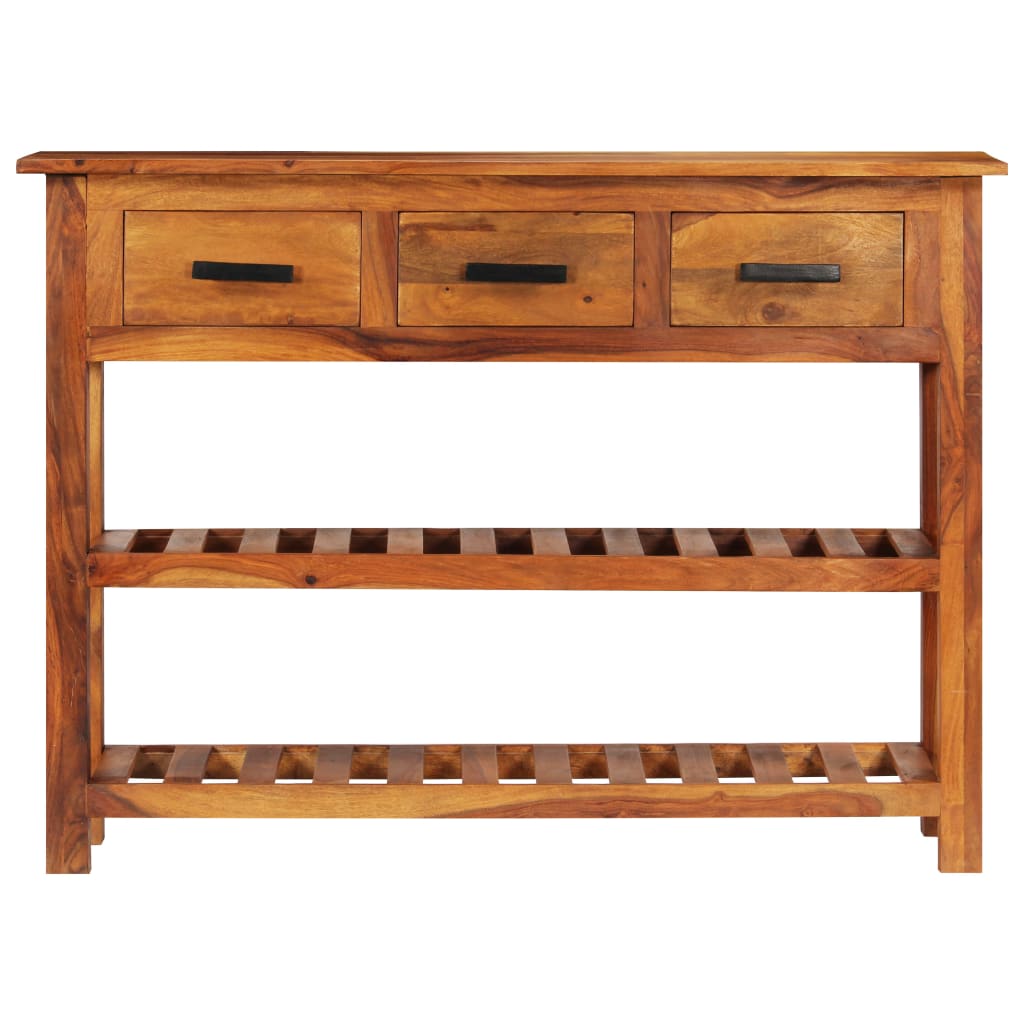 Servanta cu 3 sertare, 110x30x80 cm, lemn masiv de sheesham — imaginea 2