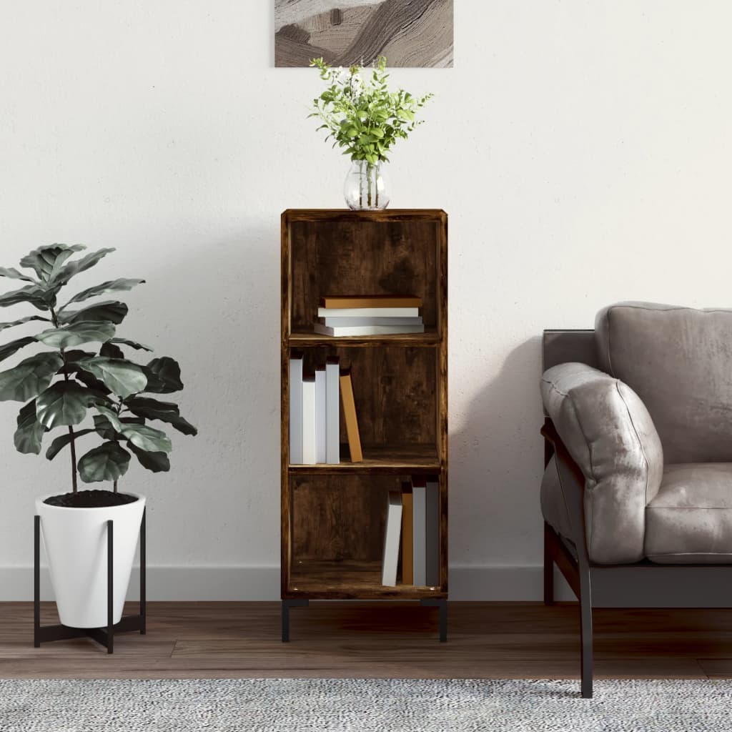 Servanta, stejar fumuriu, 34,5x32,5x90 cm, lemn prelucrat — imaginea 2