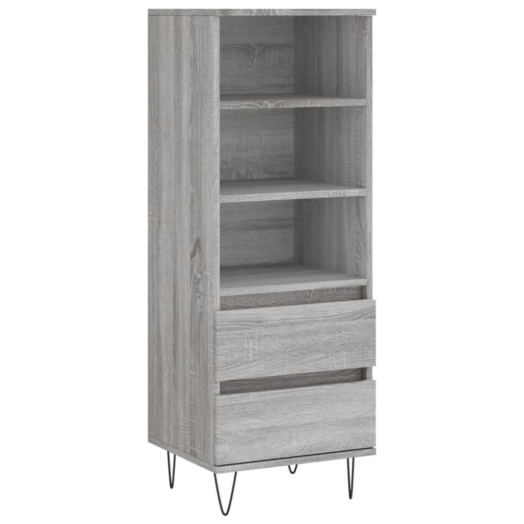 Dulap inalt, gri sonoma, 40x36x110 cm, lemn prelucrat