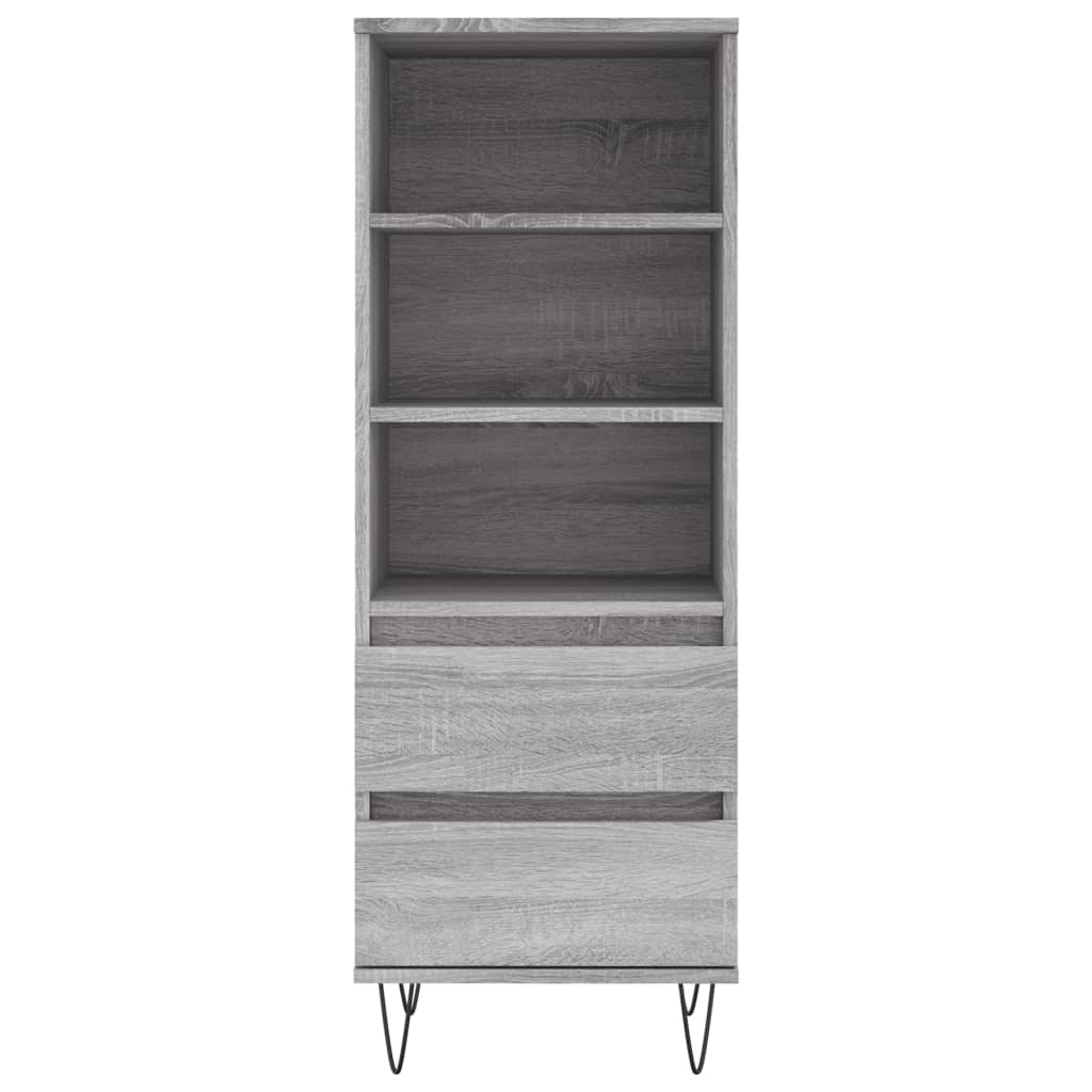 Dulap inalt, gri sonoma, 40x36x110 cm, lemn prelucrat — imaginea 5