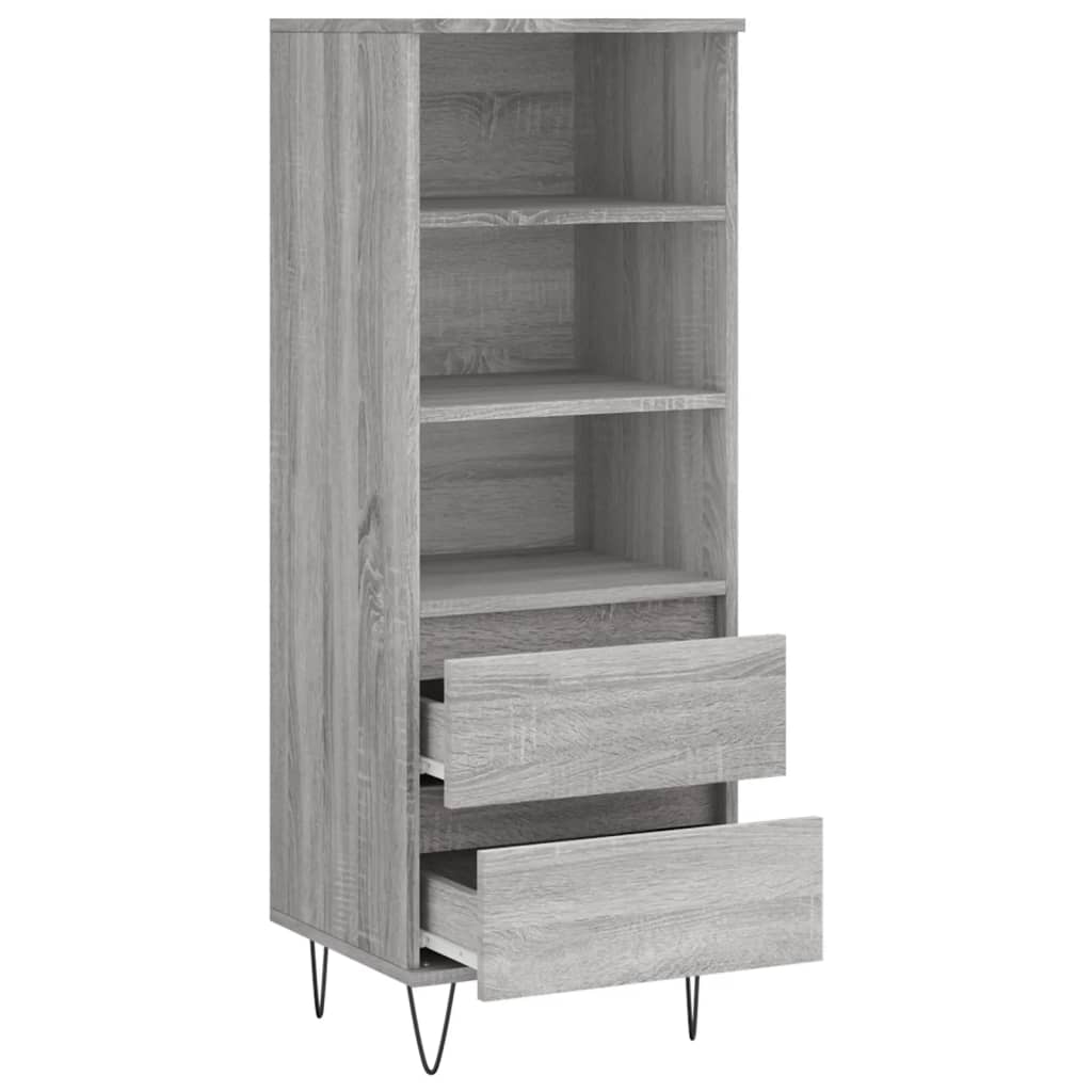 Dulap inalt, gri sonoma, 40x36x110 cm, lemn prelucrat — imaginea 6