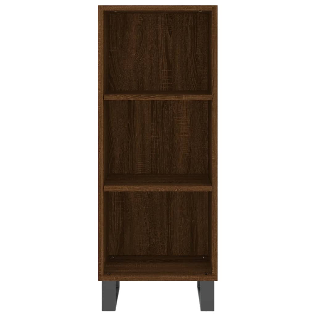 Servanta, stejar maro, 34,5x32,5x90 cm, lemn prelucrat — imaginea 4