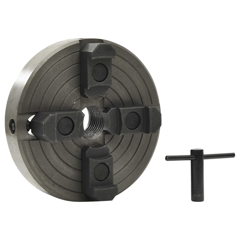 Mandrina pentru lemn 4 falci conexiune M33 negru 150x63 mm otel - imagine 2