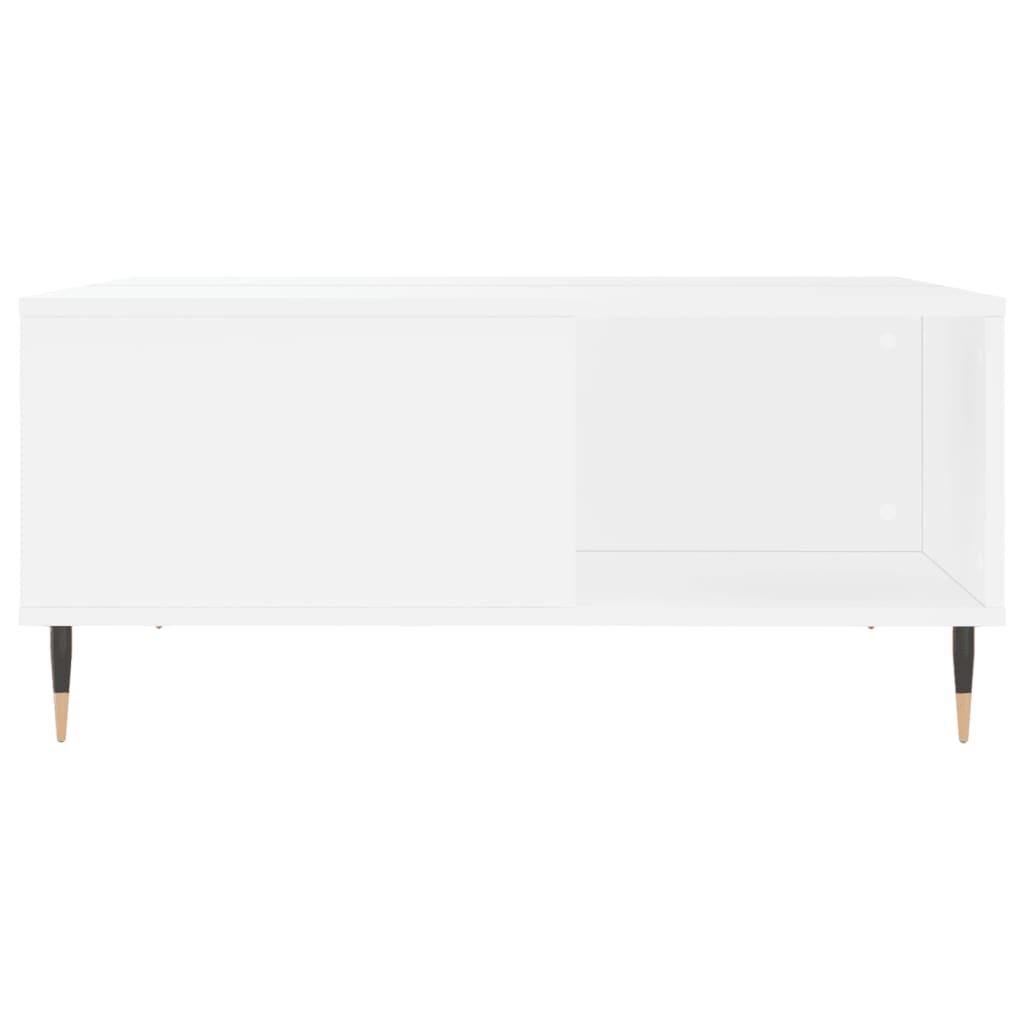 Masuta de cafea, alb, 80x80x36,5 cm, lemn prelucrat — imaginea 4