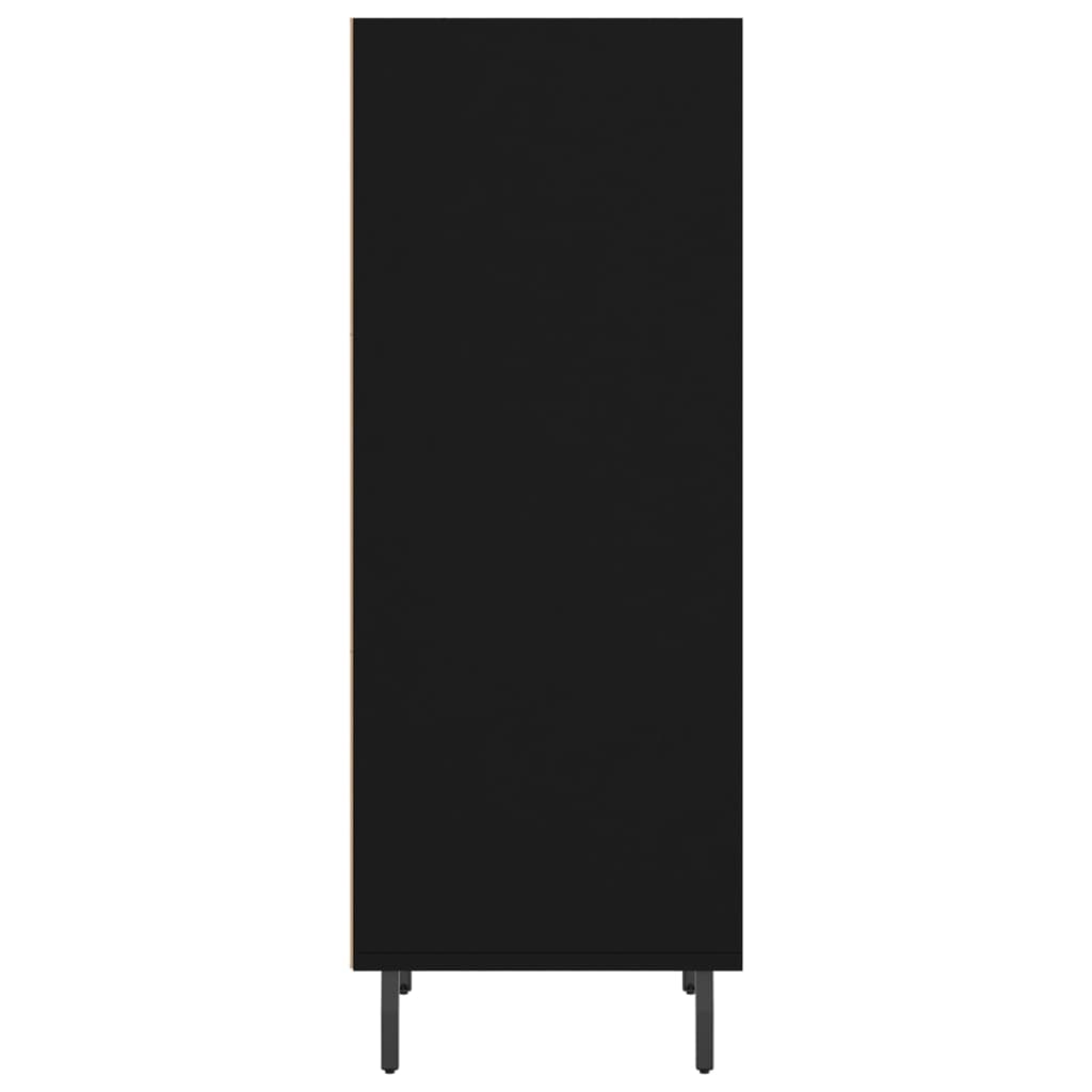 Servanta, negru, 34,5x32,5x90 cm, lemn compozit — imaginea 5