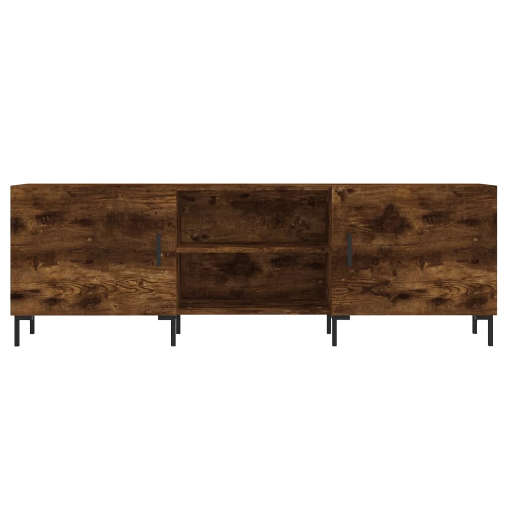 Comoda TV, stejar fumuriu, 150x30x50 cm, lemn compozit — imaginea 5
