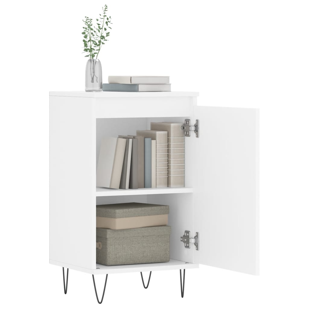 Servante, 2 buc., alb, 40x35x70 cm, lemn prelucrat — imaginea 4