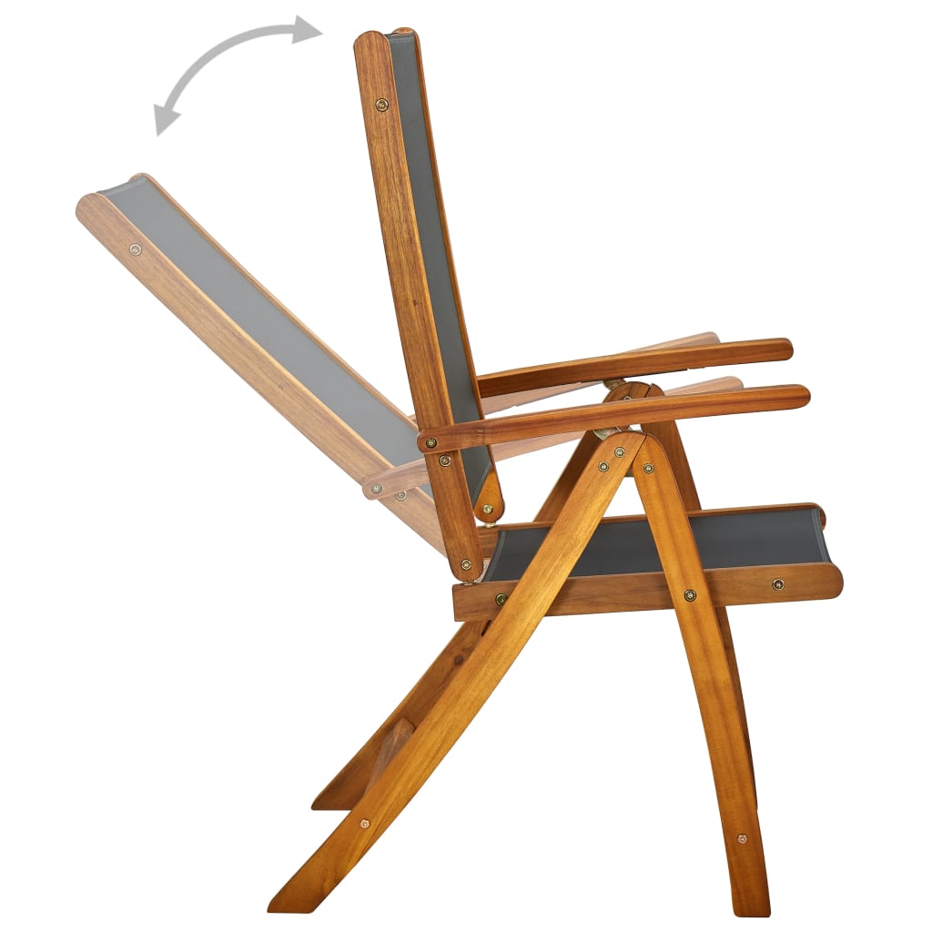Set mobilier de exterior, 7 piese, lemn masiv de acacia — imaginea 4