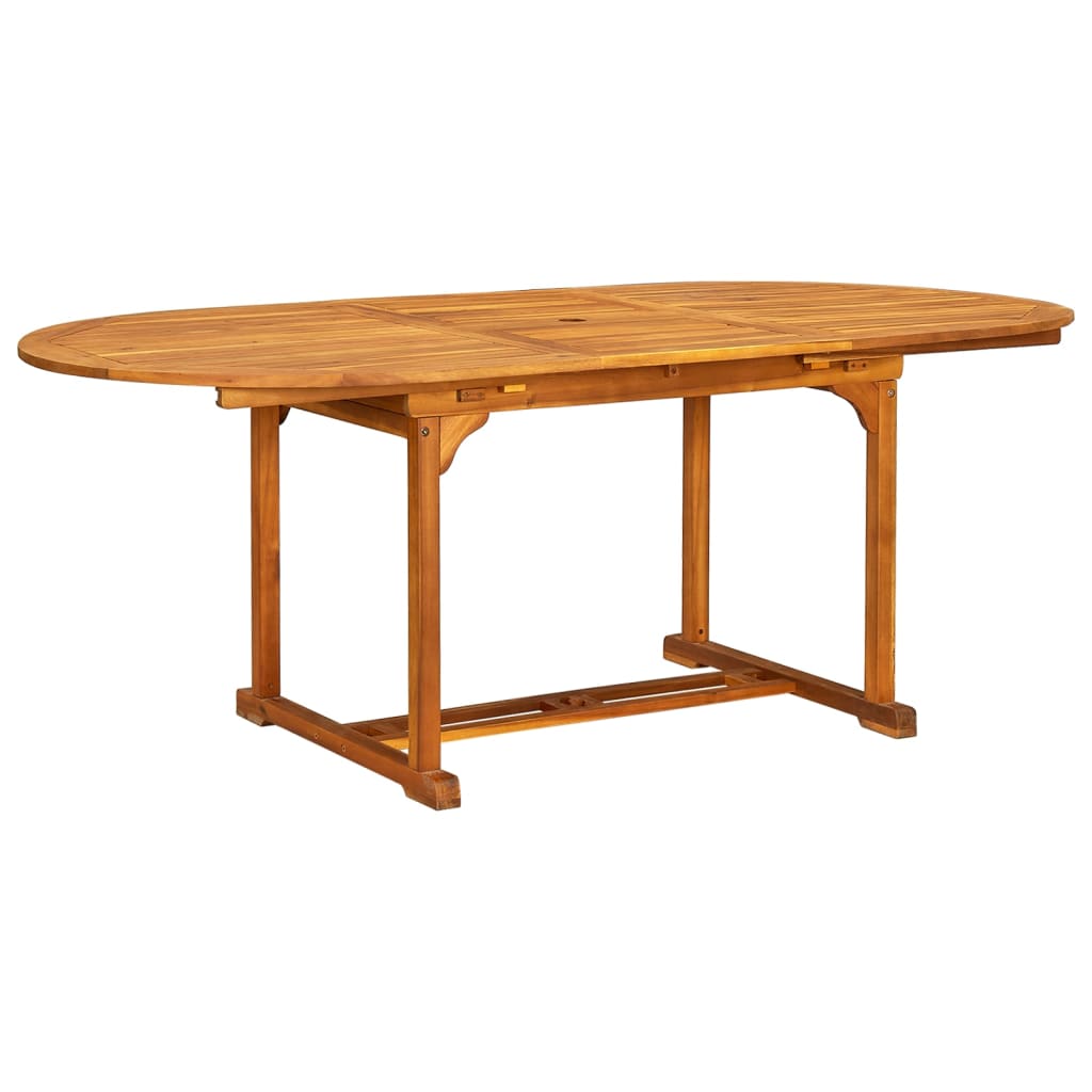 Set mobilier de exterior, 7 piese, lemn masiv de acacia — imaginea 7