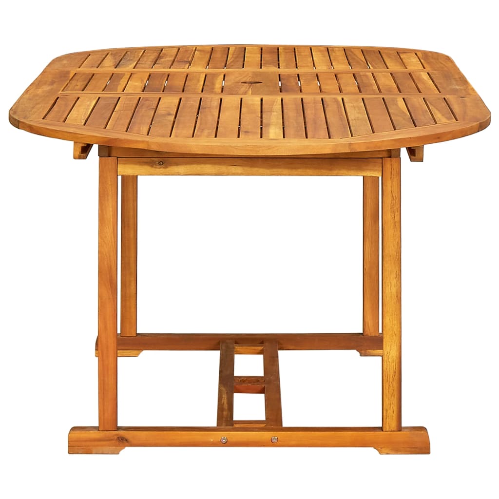 Set mobilier de exterior, 7 piese, lemn masiv de acacia — imaginea 9