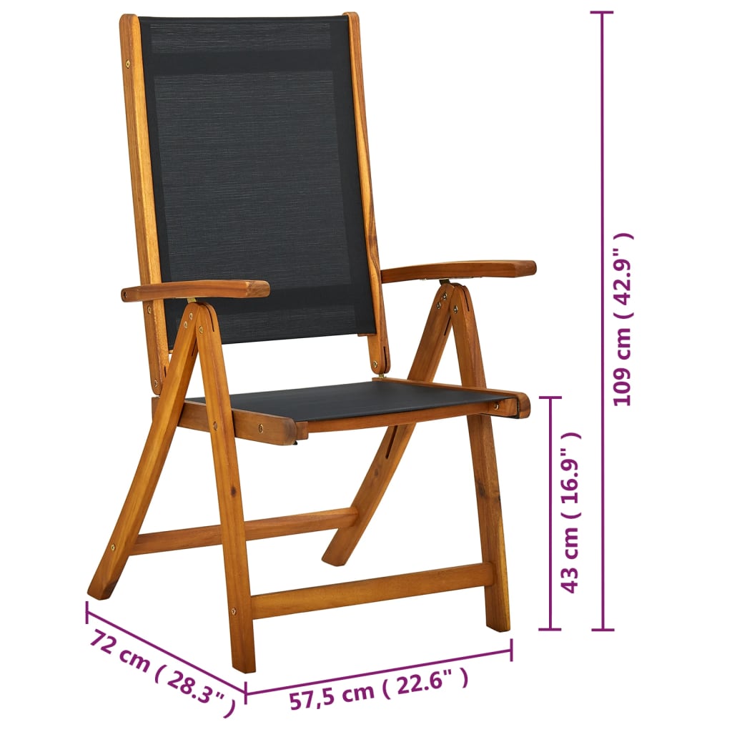 Set mobilier de exterior, 7 piese, lemn masiv de acacia — imaginea 11