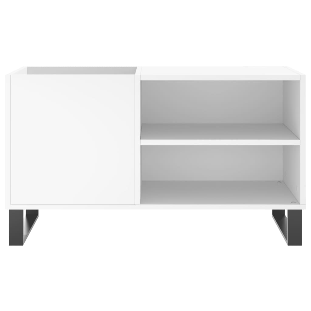 Dulap de discuri, alb, 85x38x48 cm, lemn prelucrat — imaginea 4