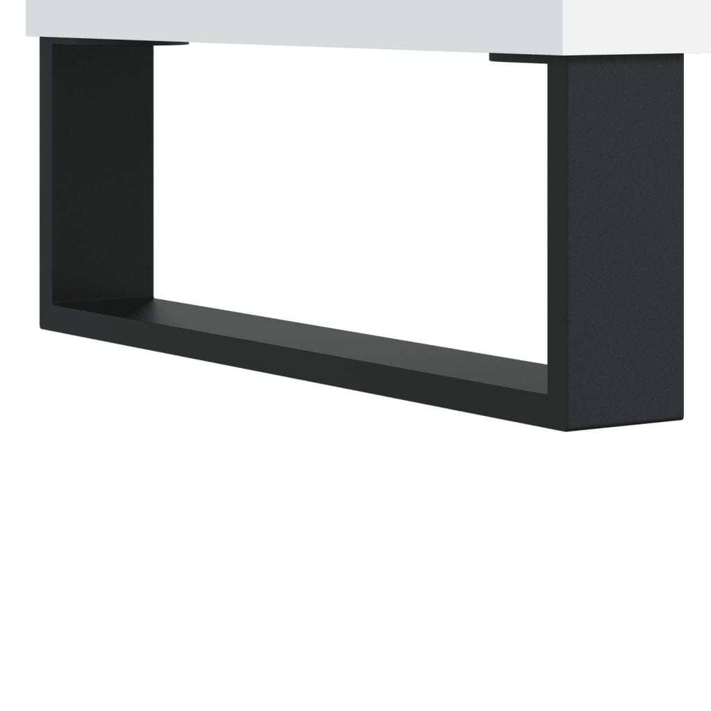 Dulap de discuri, alb, 85x38x48 cm, lemn prelucrat — imaginea 7