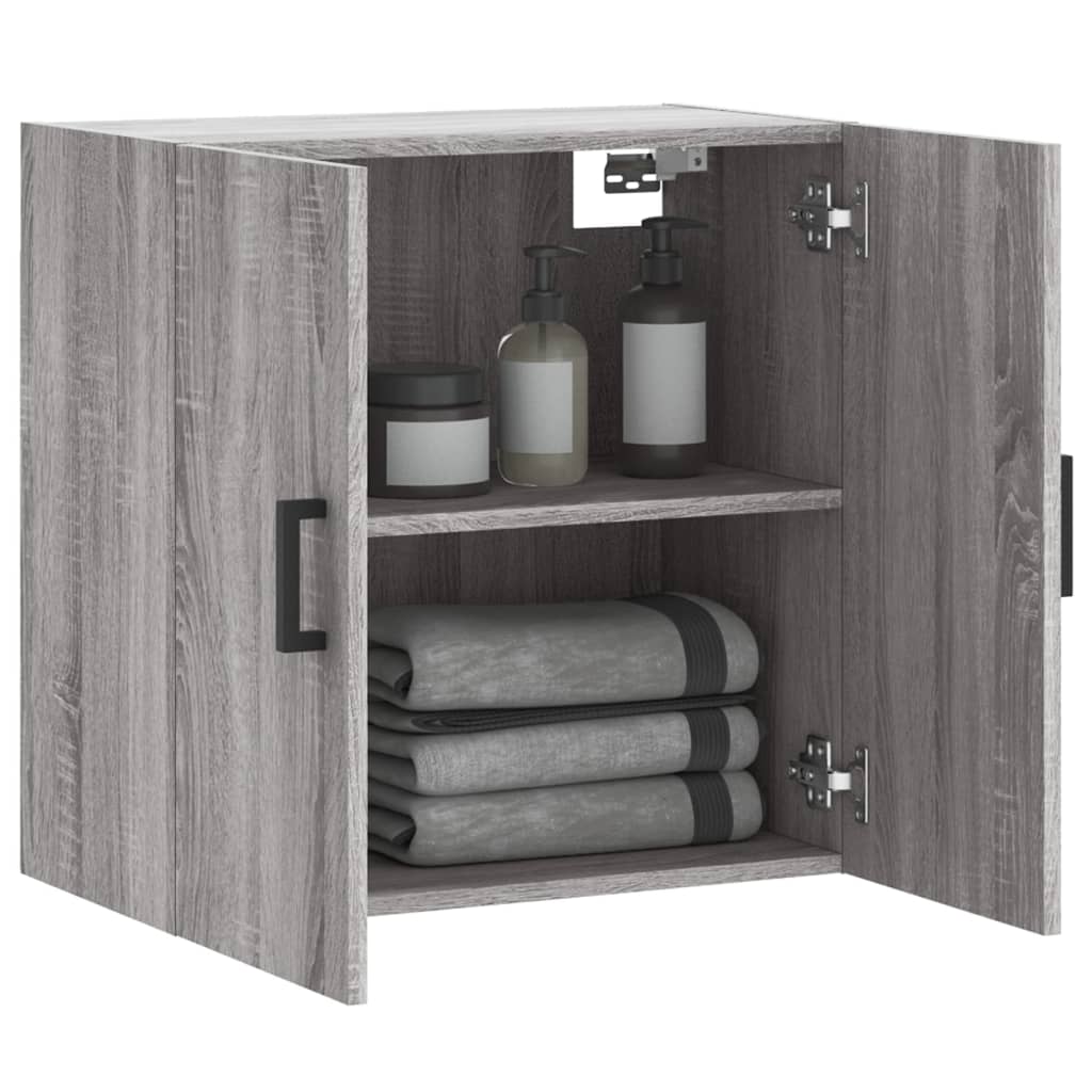 Dulap de perete, gri sonoma, 60x31x60 cm, lemn compozit — imaginea 4