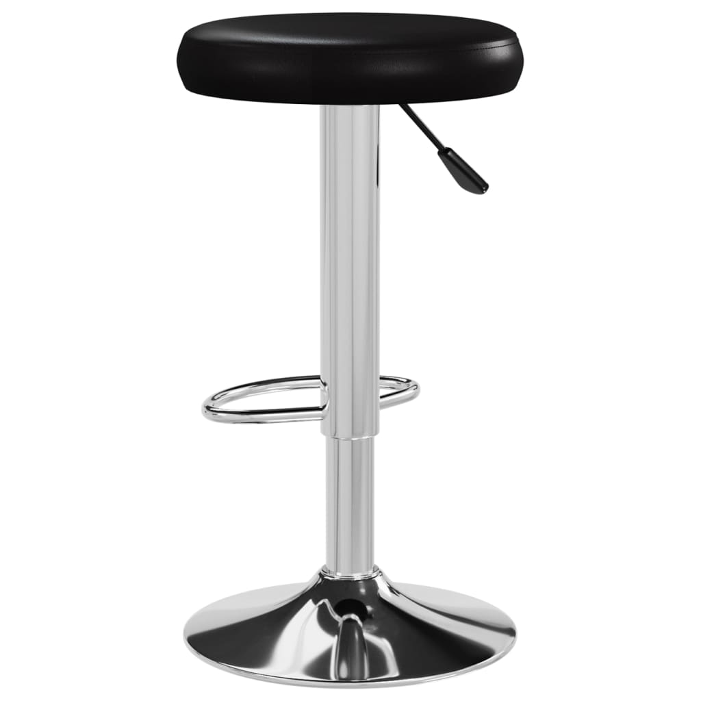 Scaune de bar, 2 buc., negru, piele ecologica — imaginea 5