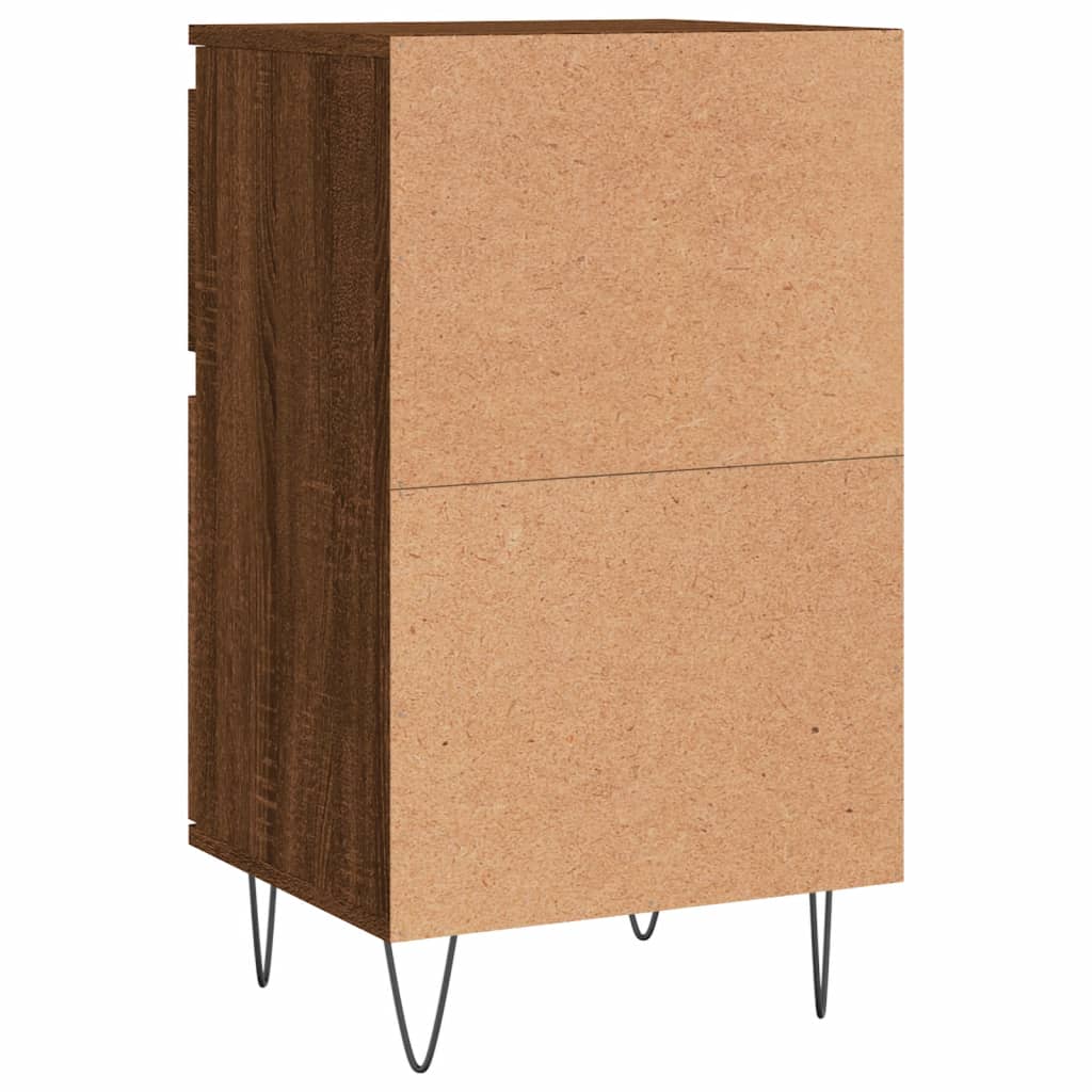 Servante, 2 buc., stejar maro, 40x35x70 cm, lemn prelucrat — imaginea 9