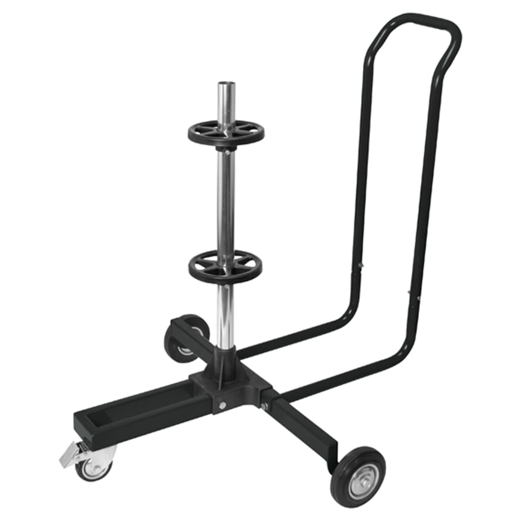 Carpoint Suport mobil pentru roti, cu capac, negru, aluminiu