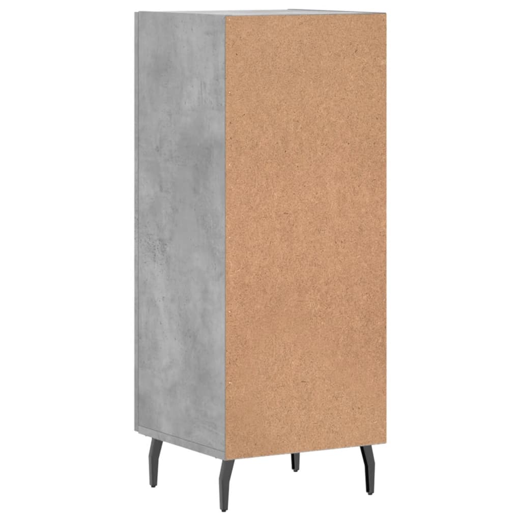 Servanta, gri beton, 34,5x34x90 cm, lemn compozit — imaginea 8