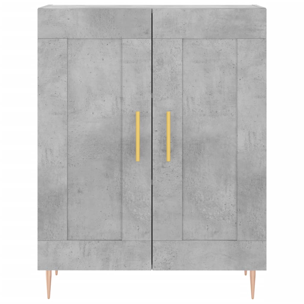 Servanta, gri beton, 69,5x34x90 cm, lemn compozit — imaginea 5