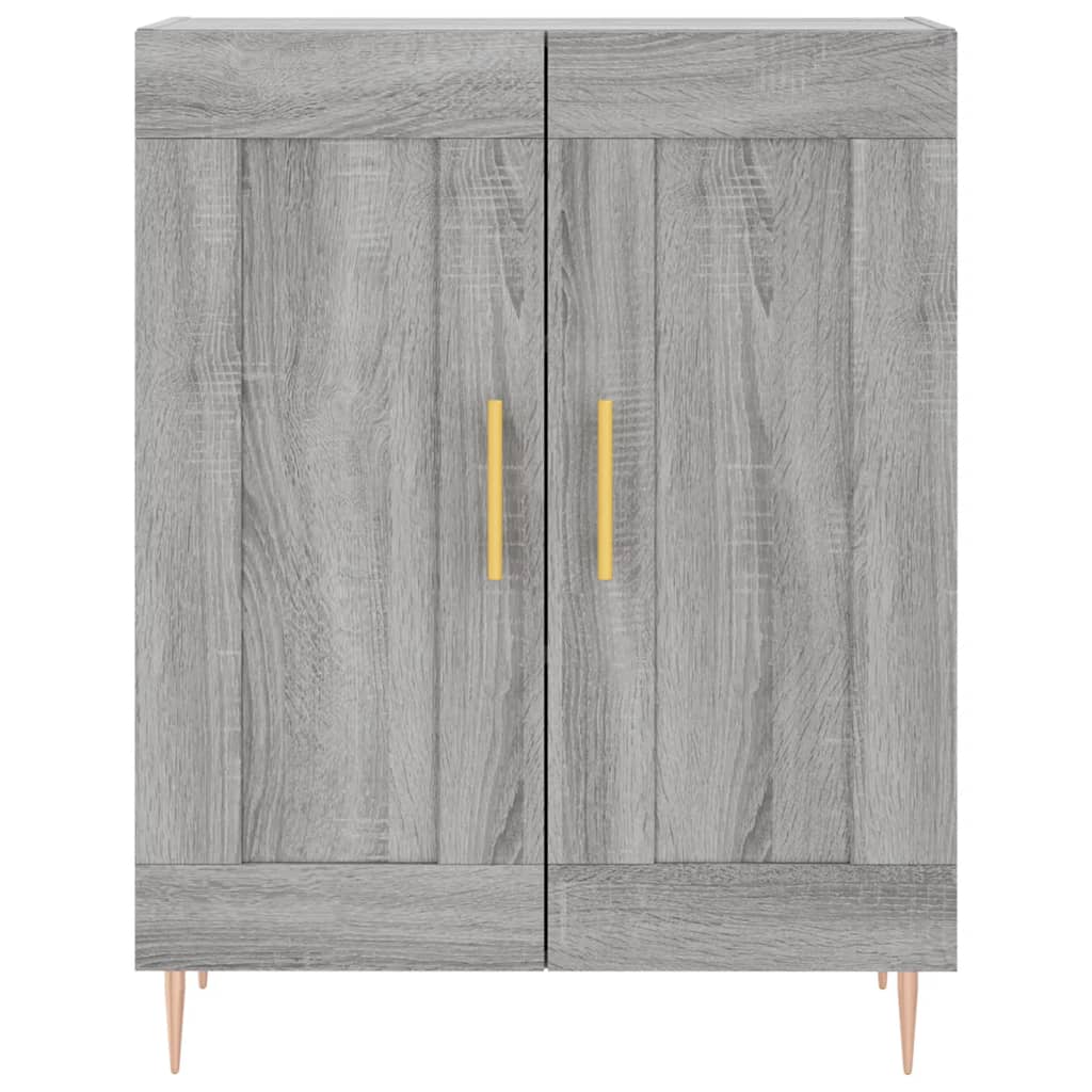 Servanta, gri sonoma, 69,5x34x90 cm, lemn compozit — imaginea 5