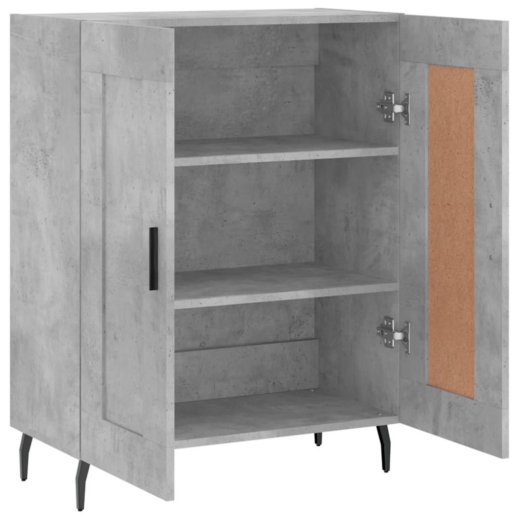 Servanta, gri beton, 69,5x34x90 cm, lemn compozit — imaginea 6