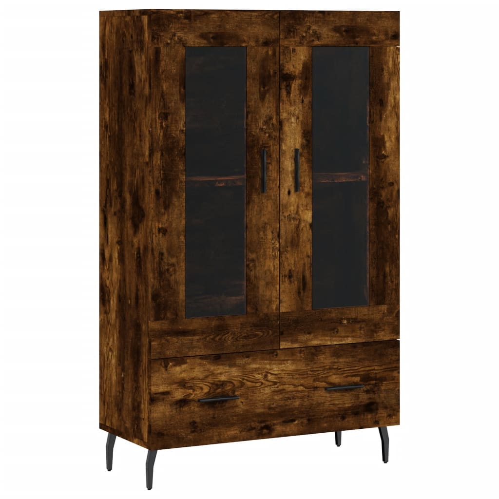 Dulap inalt, stejar afumat, 69,5x31x115 cm, lemn prelucrat