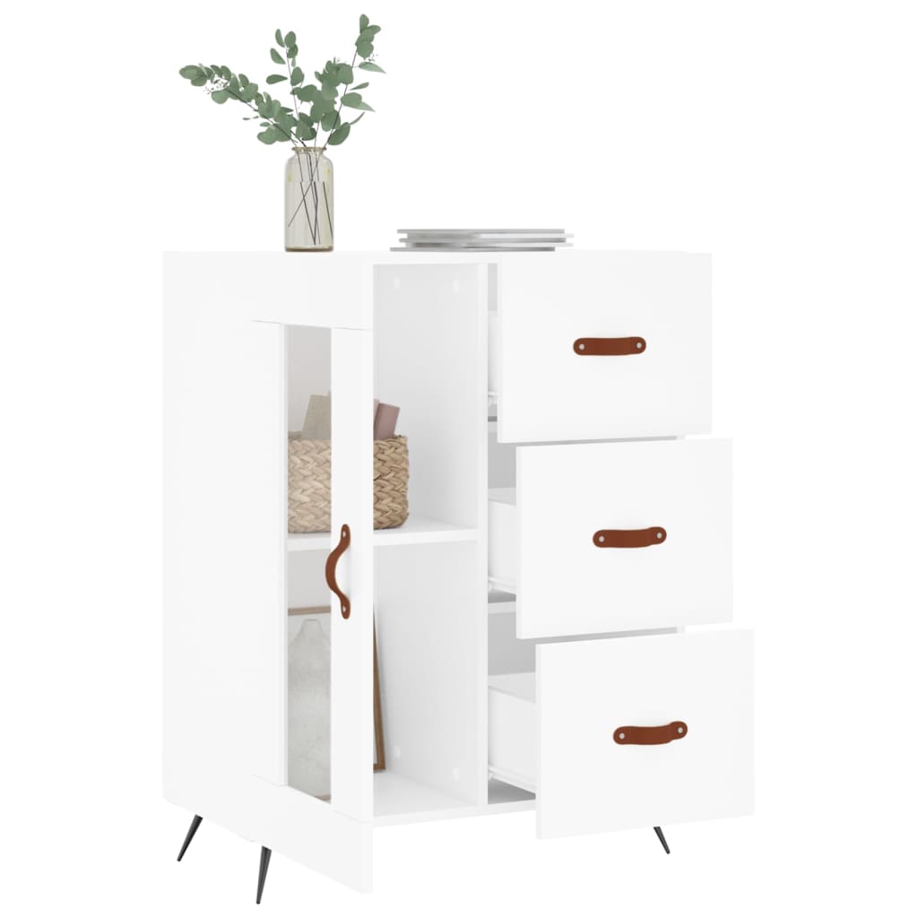Servanta, alb, 69,5x34x90 cm, lemn compozit — imaginea 4