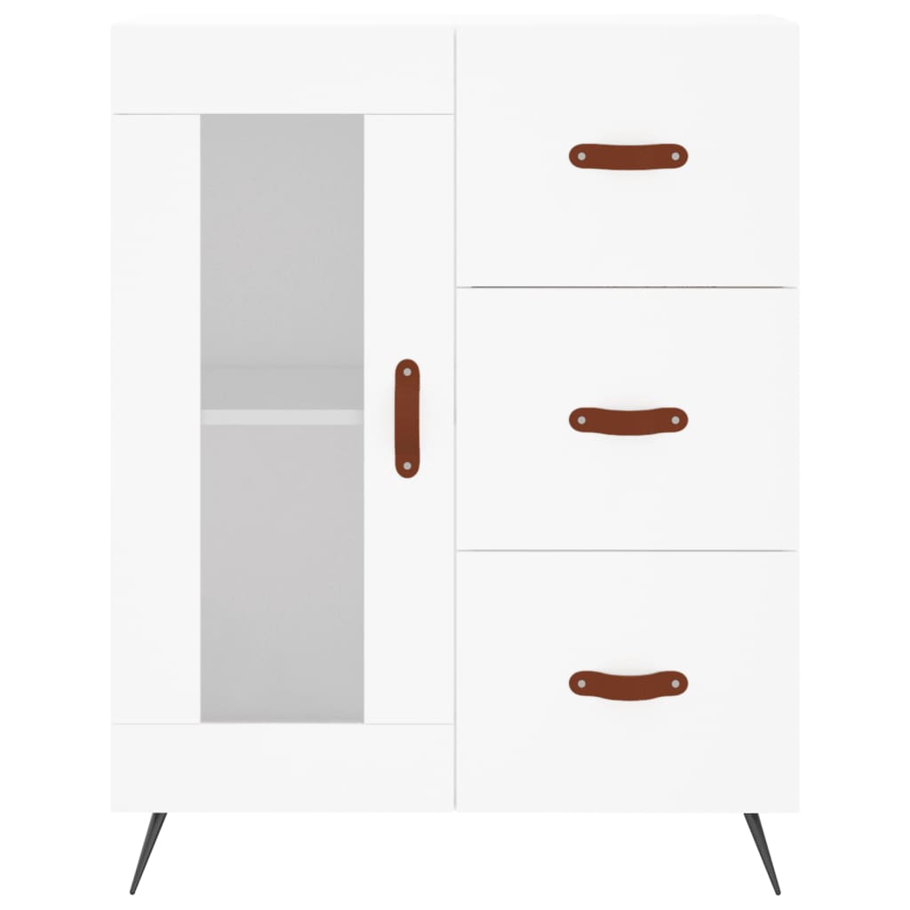 Servanta, alb, 69,5x34x90 cm, lemn compozit — imaginea 5