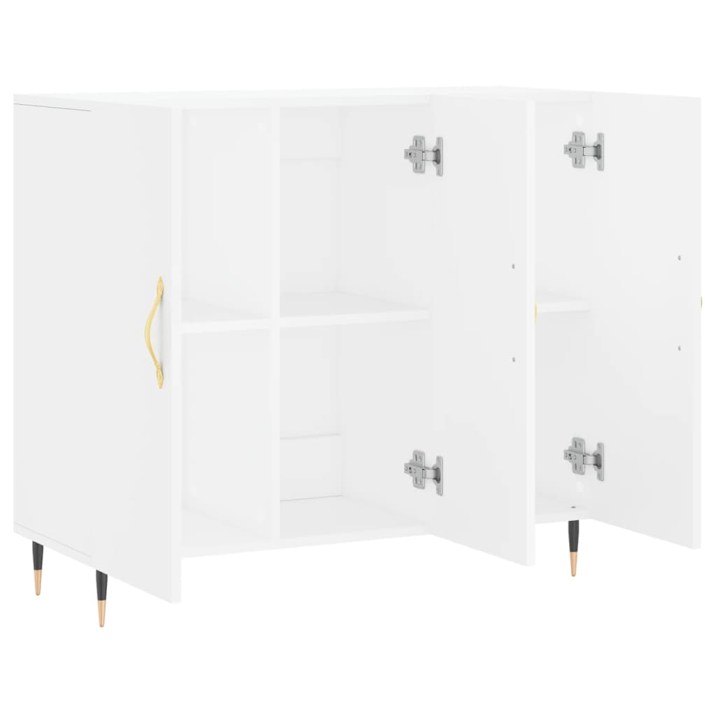 Servanta, alb, 90x34x80 cm, lemn compozit — imaginea 5
