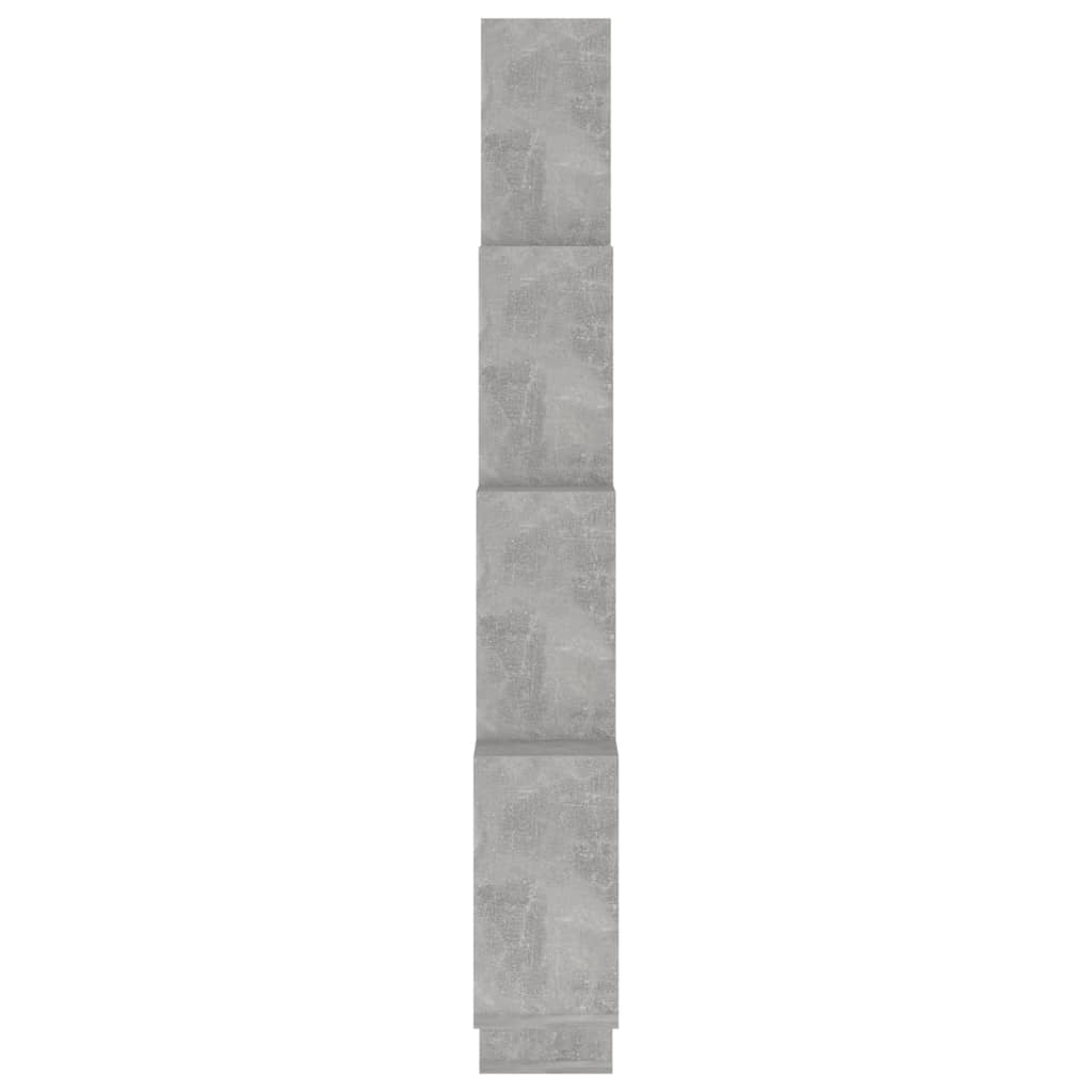 Raft de perete cub, gri beton, 90x15x119 cm, PAL — imaginea 5