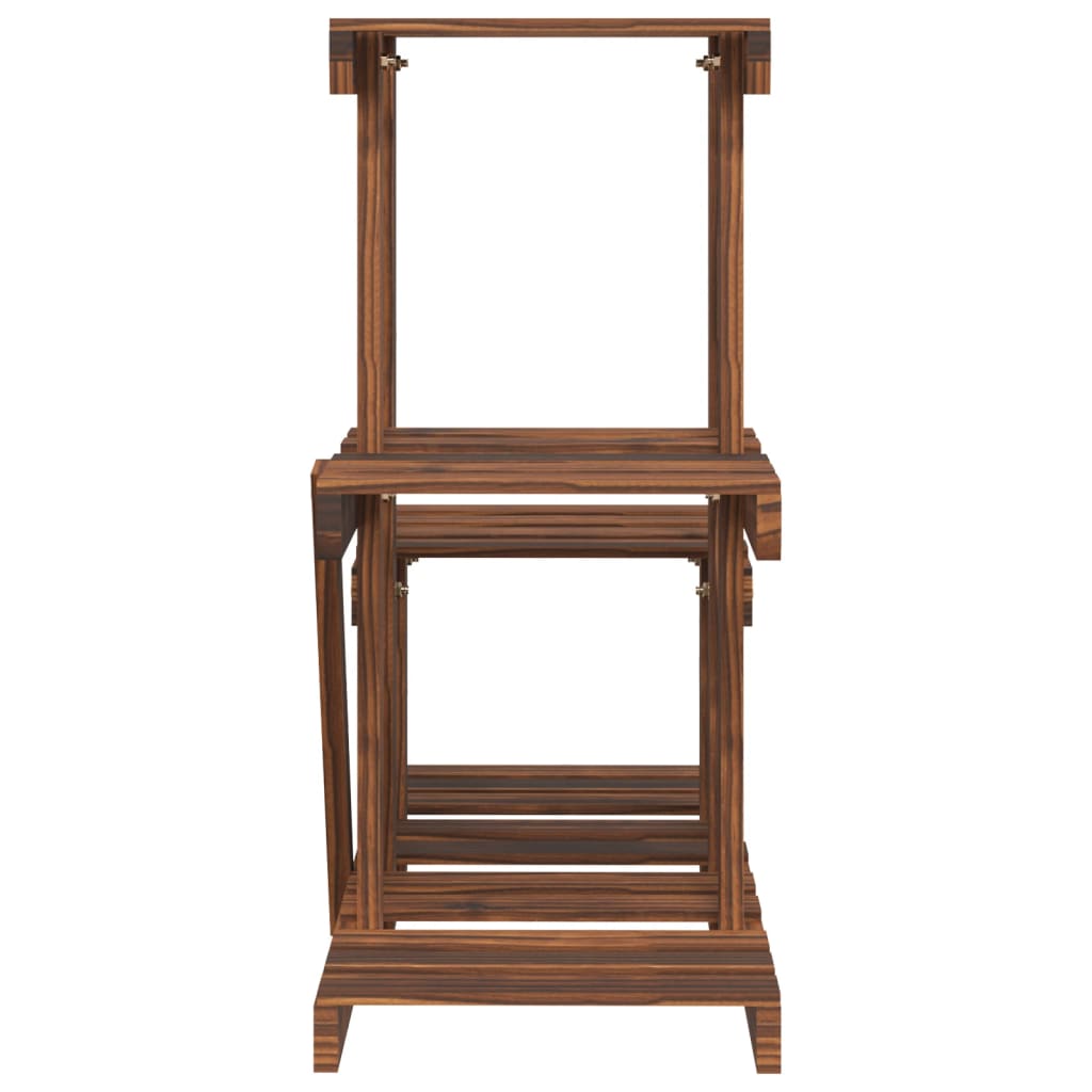 Suport pentru flori, 58x25x51 cm, lemn masiv de brad, maro — imaginea 5
