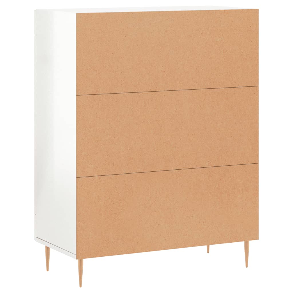 Servanta, alb extralucios, 69,5x34x90 cm, lemn compozit — imaginea 8