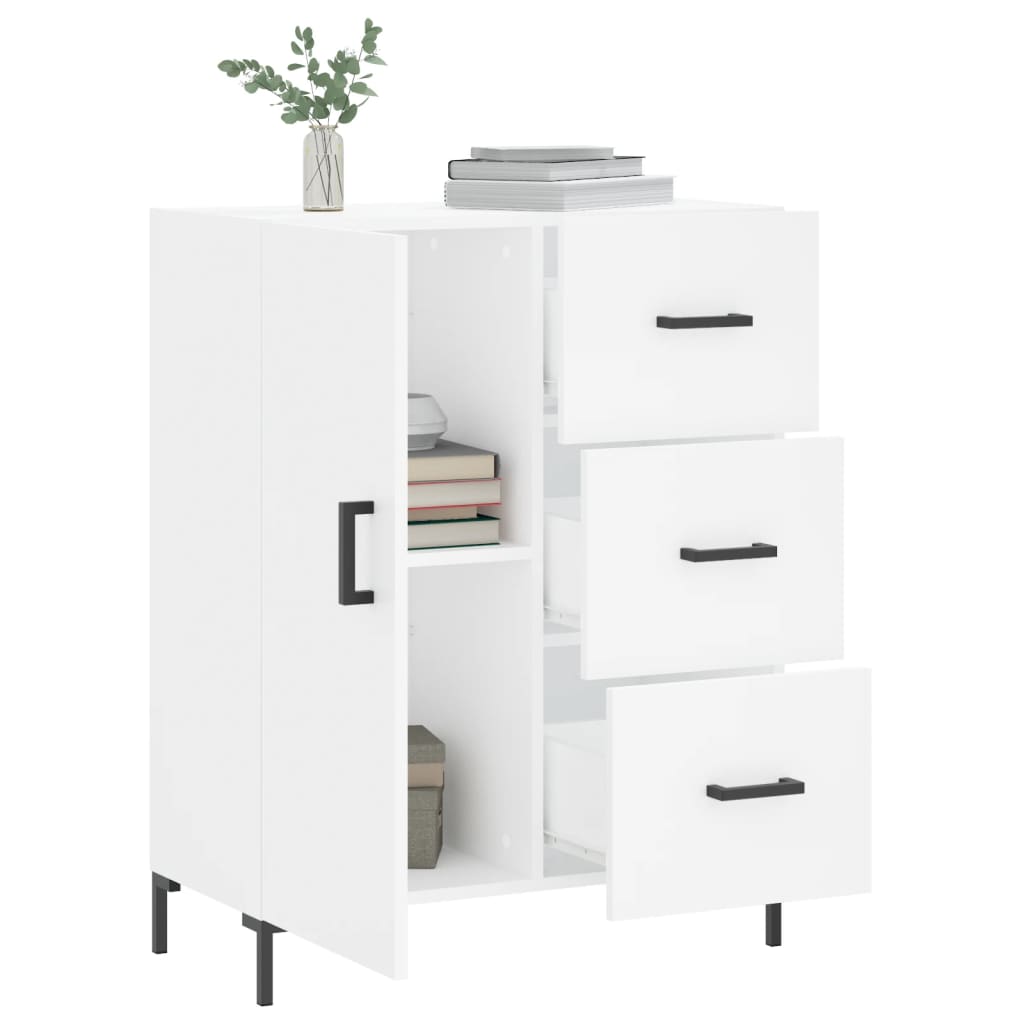 Servanta, alb, 69,5x34x90 cm, lemn compozit — imaginea 4