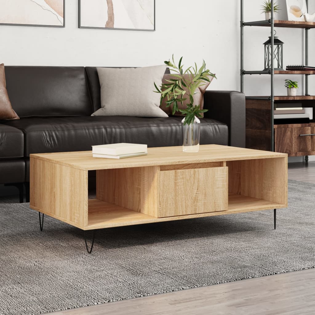 Masa de cafea, stejar sonoma, 104x60x35 cm, lemn compozit — imaginea 2