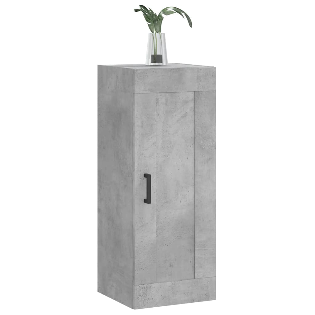 Dulap de perete, gri beton, 34,5x34x90 cm, lemn prelucrat — imaginea 4