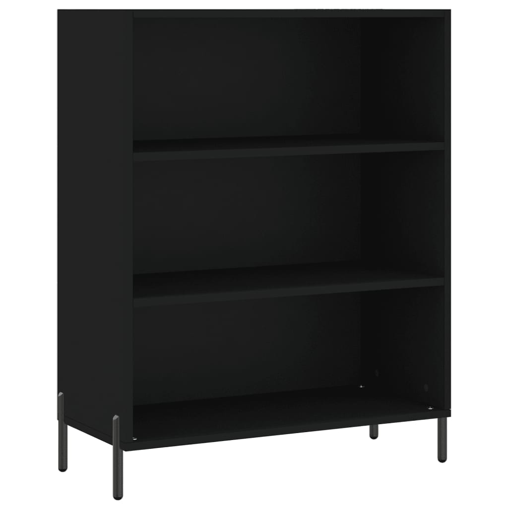 Dulap inalt, negru, 69,5x32,5x180 cm, lemn compozit — imaginea 4