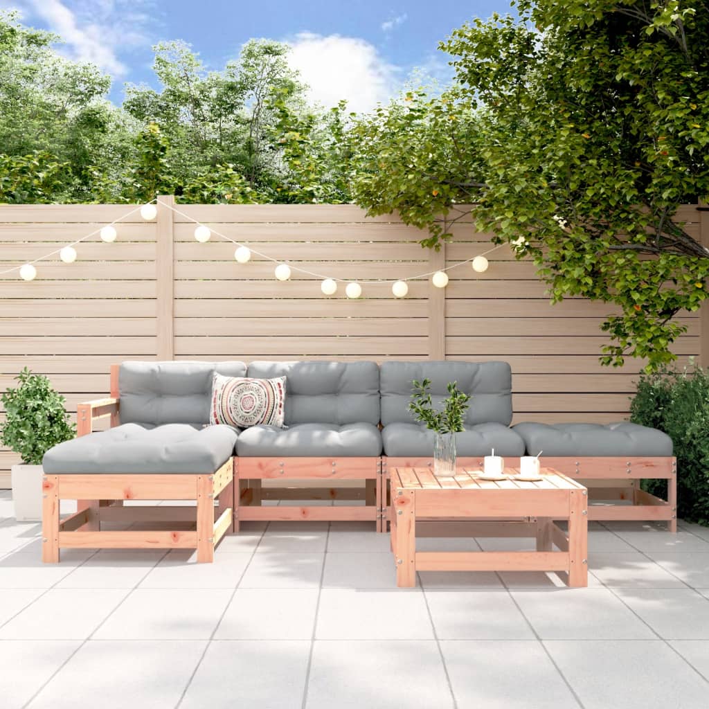 Set mobilier relaxare gradina, 6 piese, lemn masiv Douglas — imaginea 2