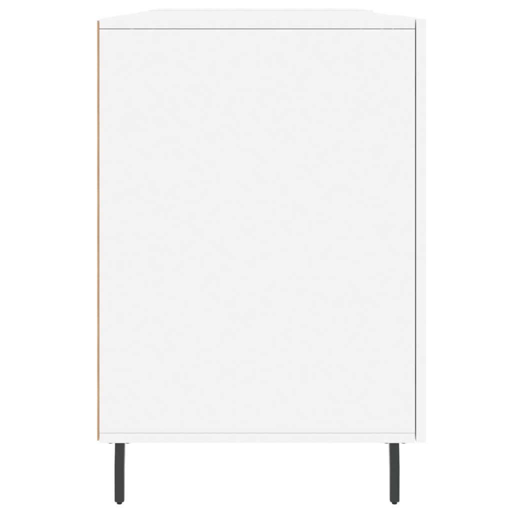 Birou, alb, 140x50x75 cm, lemn compozit — imaginea 7