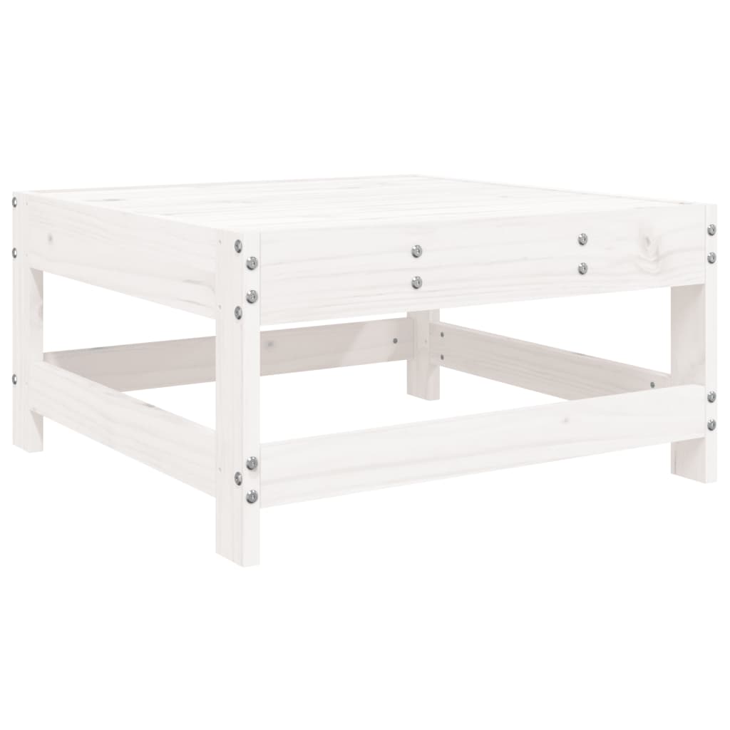 Set mobilier relaxare gradina, 8 piese, alb, lemn masiv de pin — imaginea 5