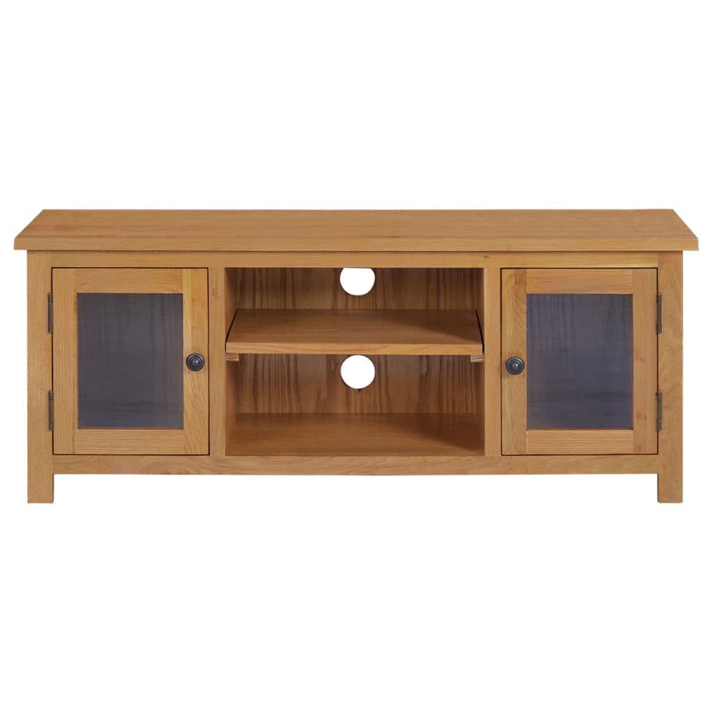 Comoda TV, 110x35x44 cm, lemn masiv de stejar — imaginea 3