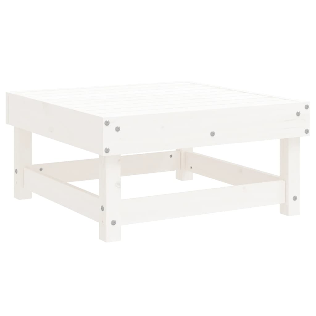 Set mobilier de gradina, 6 piese, alb, lemn masiv pin — imaginea 4